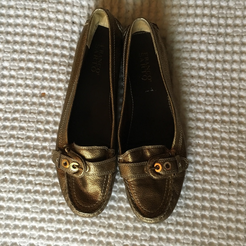 Gold Metallic Franco Sarto with Buckle